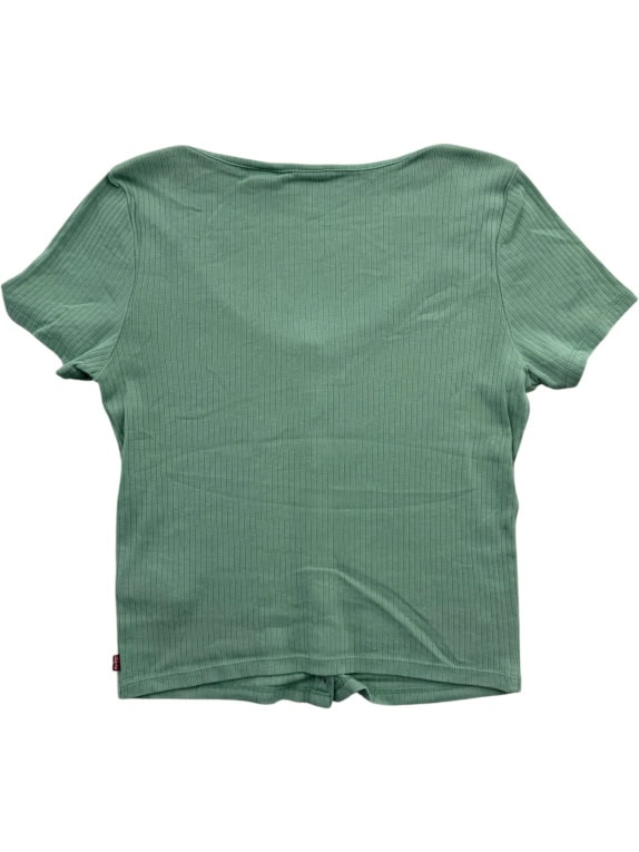 LEVI'S T-Shirt Ribbed Cardigan Style Sage Green Γυναικείο Medium