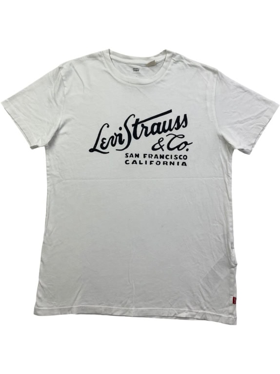 LEVI'S T-Shirt San Francisco California Script Logo White Men's M