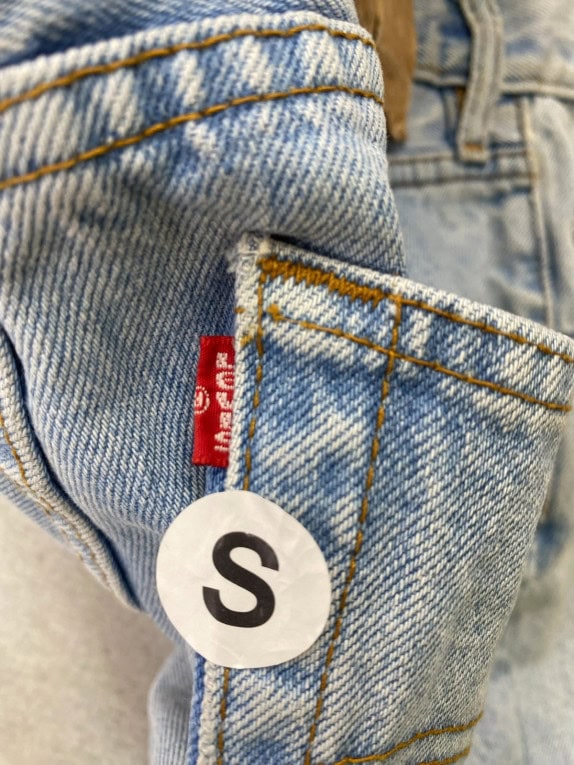 LEVIS JEANS VINTAGE WASHED BLUE UOMO PRE OWNED S