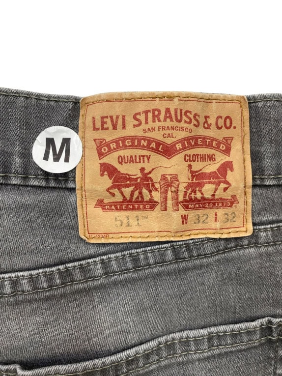 LEVIS JEANS WASHED GRIGIO UOMO PRE OWNED M