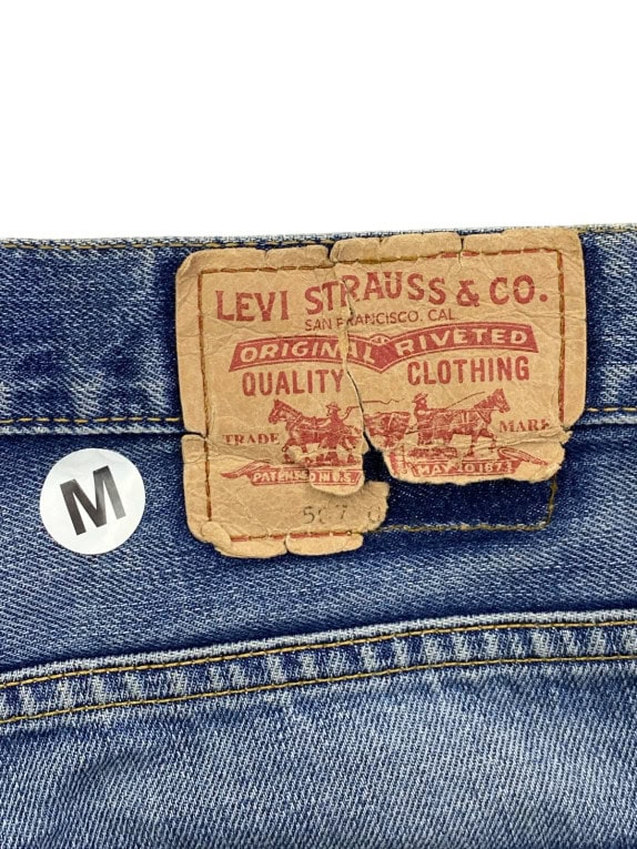 LEVIS SHORTS IN DENIM VINTAGE WASHED BLU UOMO PRE OWNED M