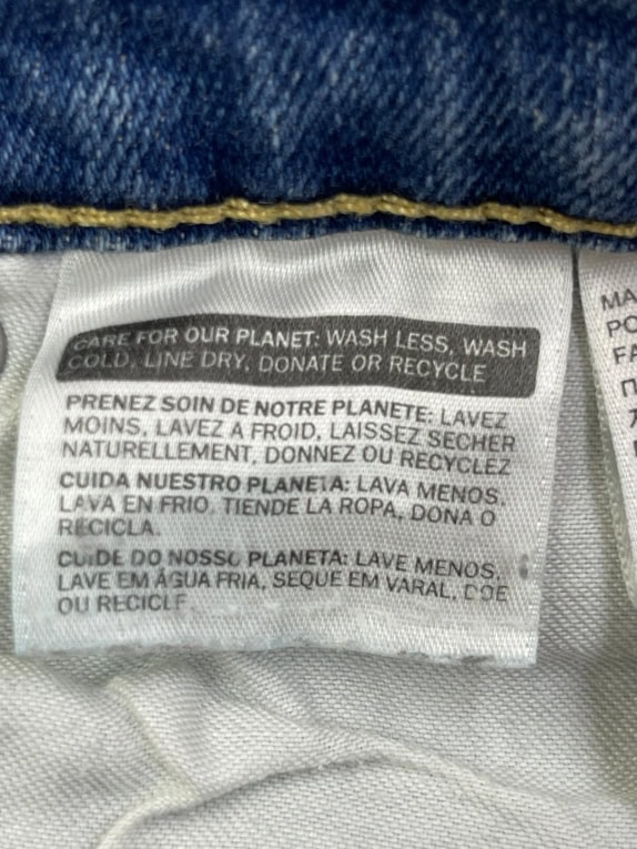 LEVI\'S Bermuda jeans con strappi light blue unisex L