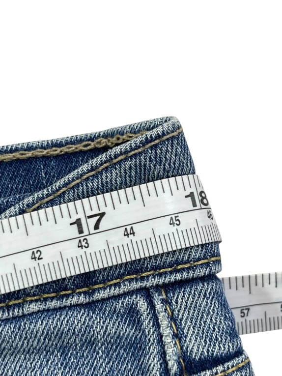 LEVI\'S Bermuda jeans con strappi light blue unisex L