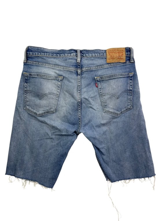 LEVI\'S Bermuda jeans con strappi light blue unisex L