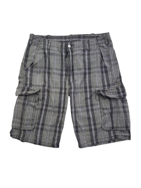 LEVIS BERMUDA CARGO UTILITY GRIGIO TARTAN UOMO PRE OWNED XL