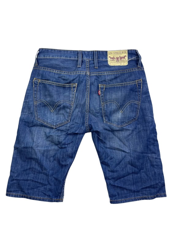 Levi’s 504 Shorts in denim dritti con logo blu da uomo L