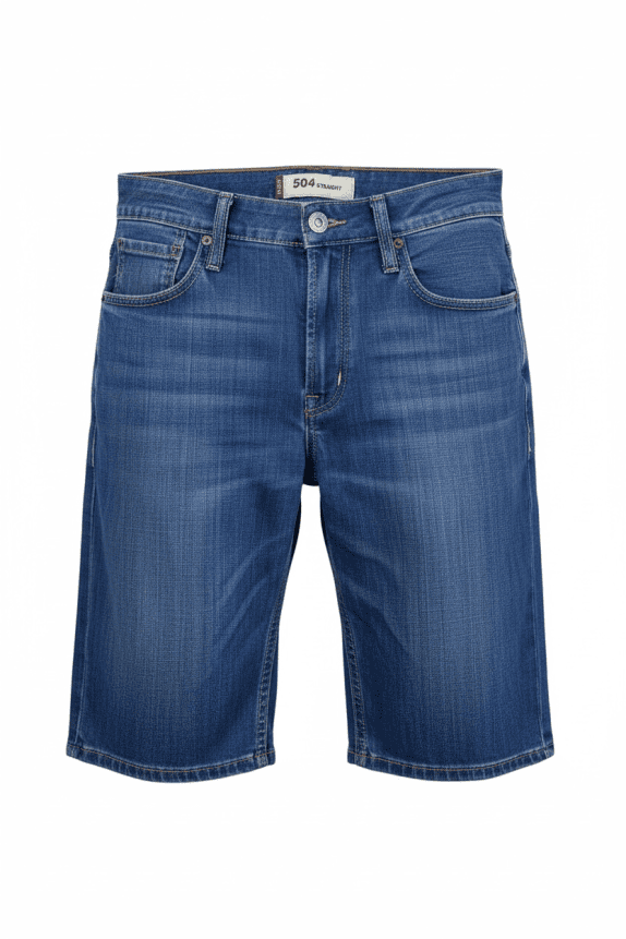 Levi’s 504 Denim Shorts Straight Logo Blue Men’s L