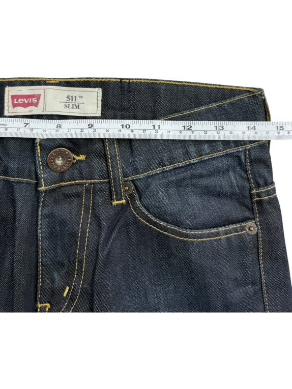 LEVI’S 511 Jeans Slim da Uomo Blu con Logo VINTAGE XS
