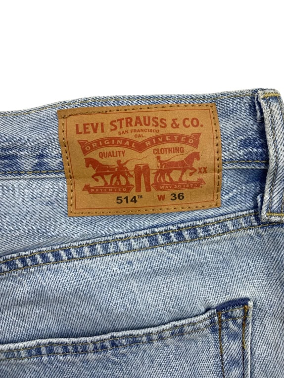 Levi’s 514 Jeans Pants Straight Fit Vintage Logo Light Blue Men’s L