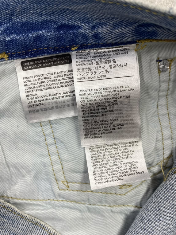 Levi’s 514 Jeans Pants Straight Fit Vintage Logo Light Blue Men’s L