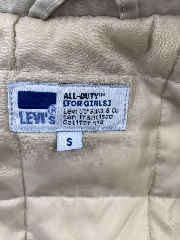 Levi’s Giacca Parka Casual con Cappuccio Beige da Donna S