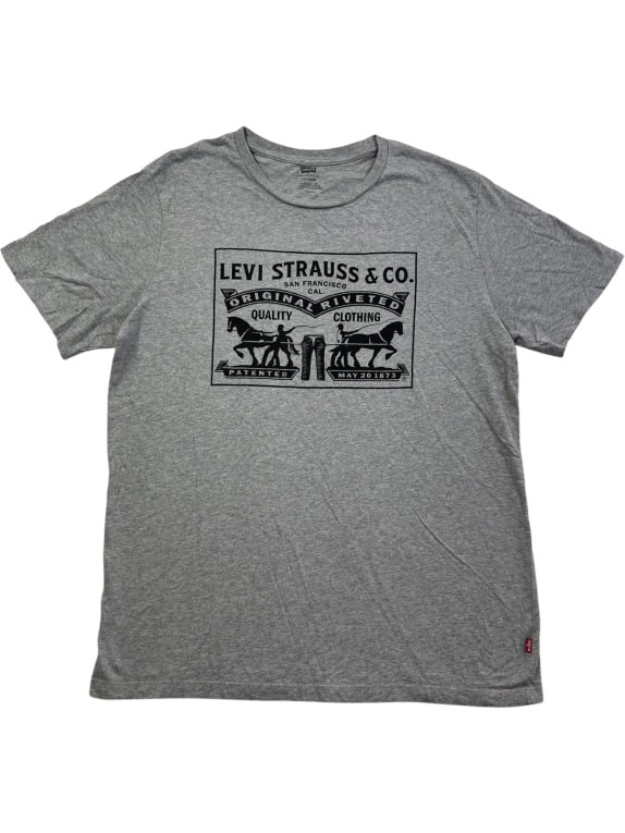 Levi’s Ανδρικό T-Shirt Γκρι με Logo Print