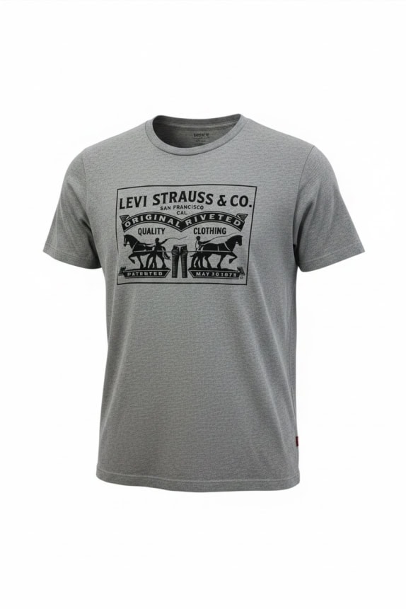 Levi’s Ανδρικό T-Shirt Γκρι με Logo Print