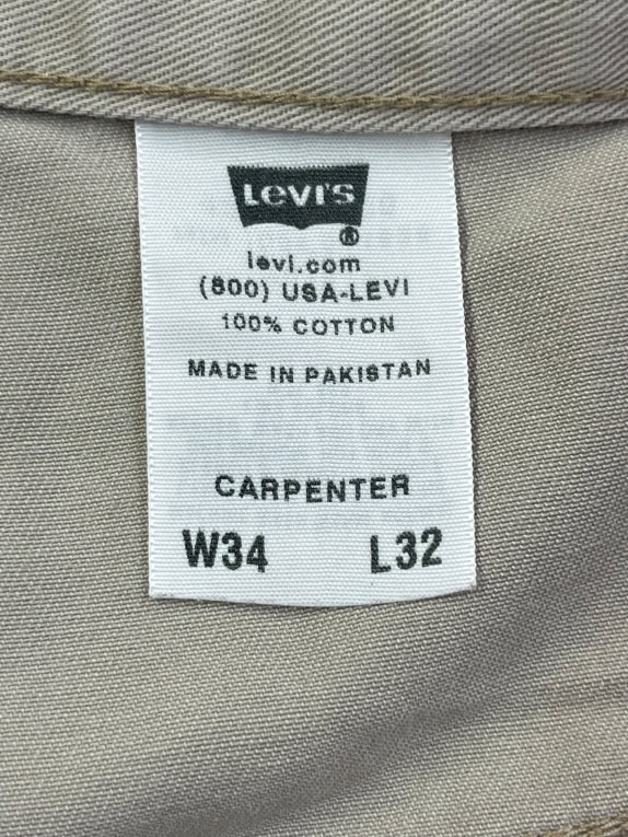 Levi’s Pantaloni Carpenter Beige W34 L32