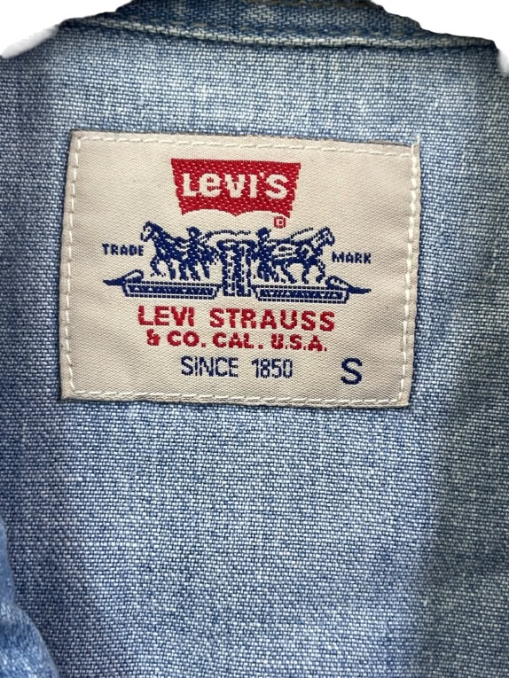 Levi’s Denim Πουκάμισο Logo Μπλε Unisex S