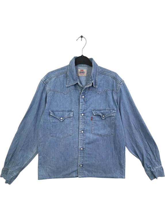 Levi’s Denim Πουκάμισο Logo Μπλε Unisex S