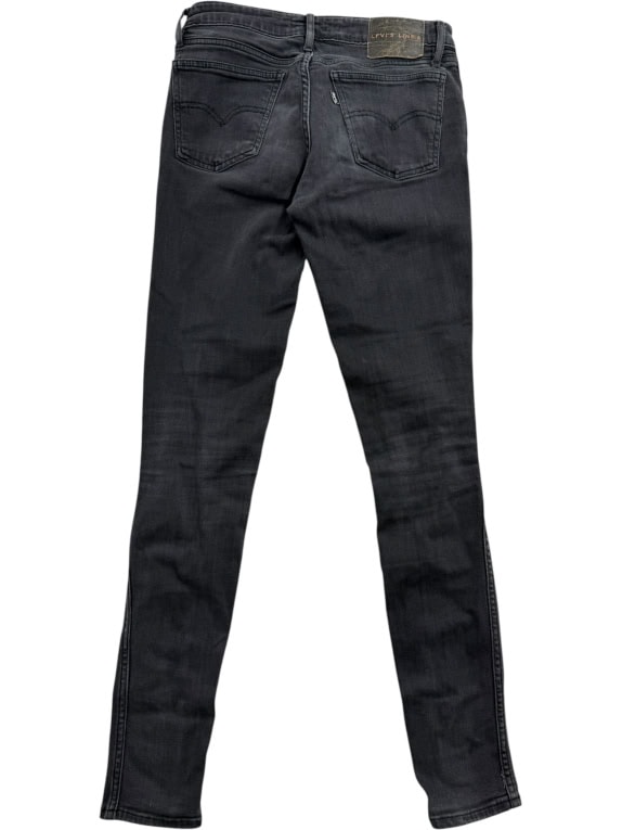 LEVI’S LINE 8 Τζιν Παντελόνι CASUAL Λογότυπο Μαύρο/Ανθρακί Γυναικείο XS (W28)