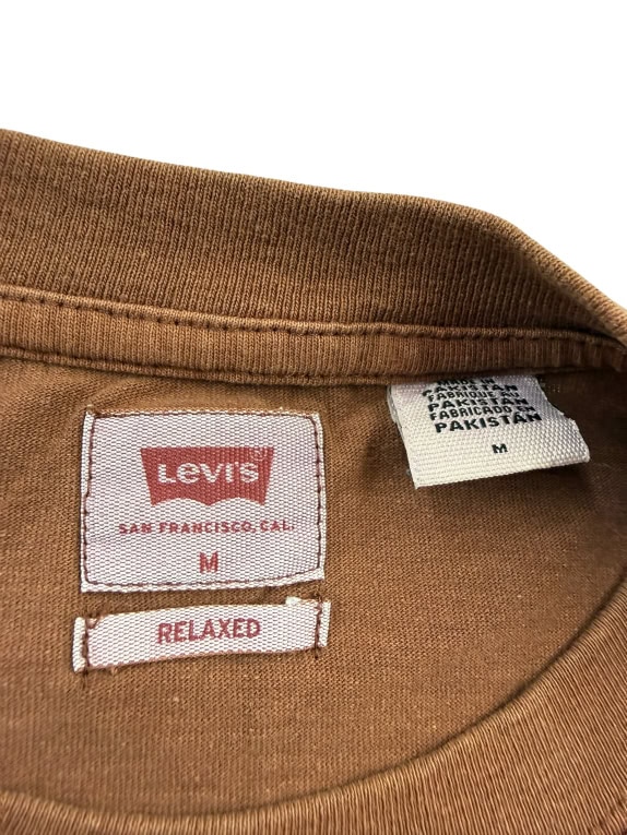 LEVI’S T-Shirt con logo minimal marrone da uomo M