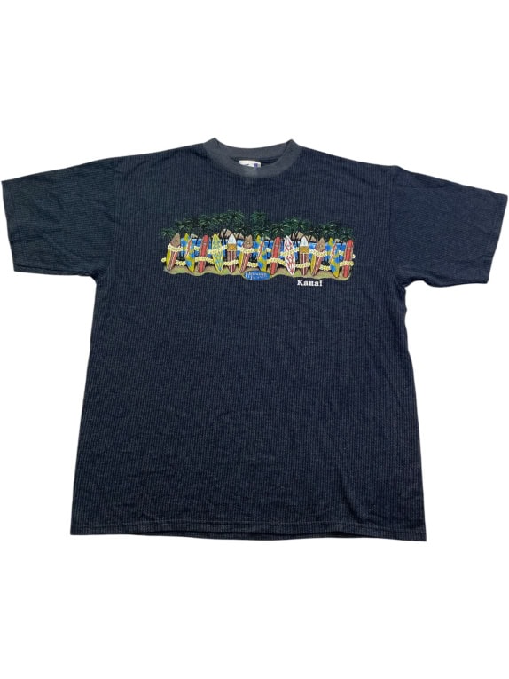 LEXINGTON T-SHIRT HAWAIIAN ISLANDS KAUAI GRAPHIC NERO UNISEX XL