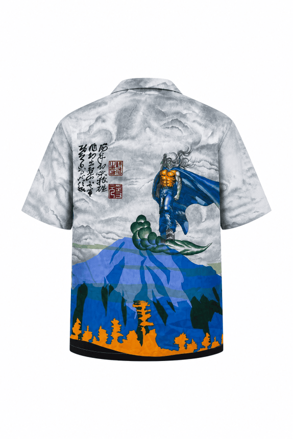 LIONS RICH SHIRT GRAPHIC GREY MEN PRE OWNED L