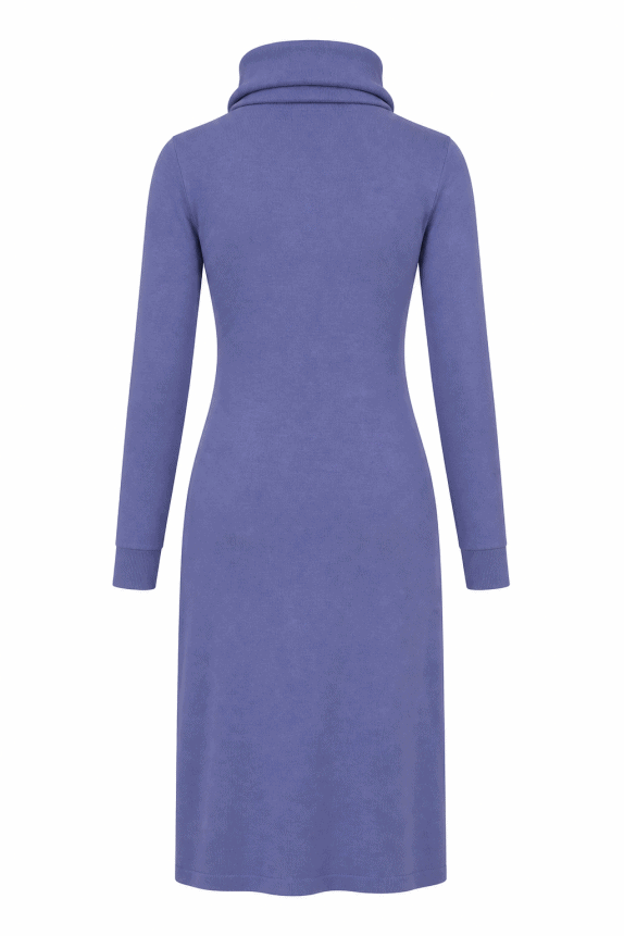 LIU JO MINI DRESS HIGH NECK BLUE WOMEN PRE OWNED S
