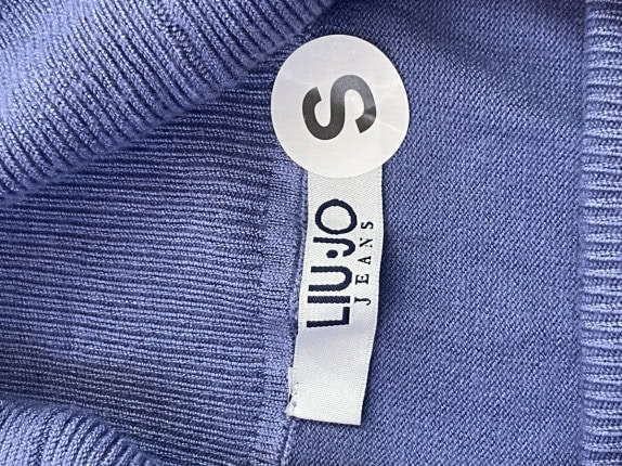LIU JO MINI DRESS HIGH NECK BLUE WOMEN PRE OWNED S