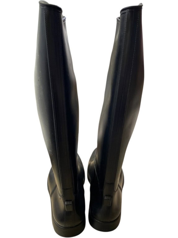 LIU JO RAIN BOOTS MINIMAL BLACK WOMENS PRE OWNED EU 38
