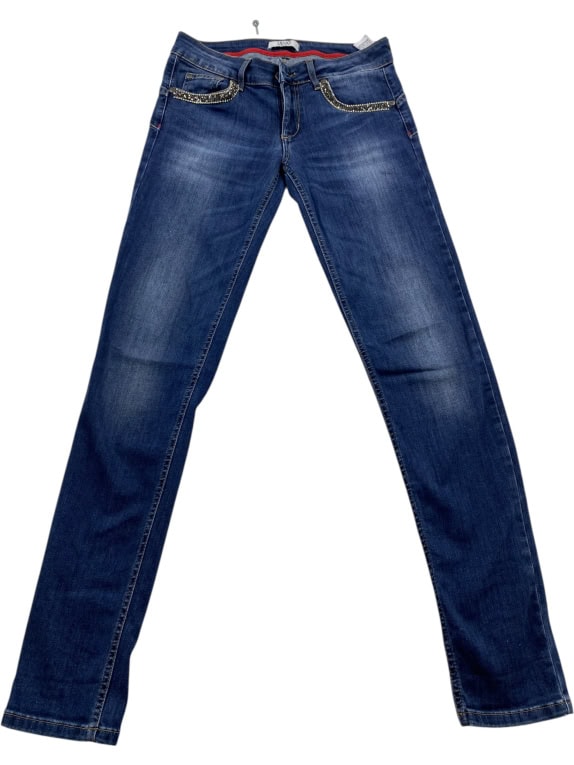 LIU JO JEANS ΤΖΙΝ CASUAL LOGO ΜΠΛΕ ΓΥΝΑΙΚΕΙΟ