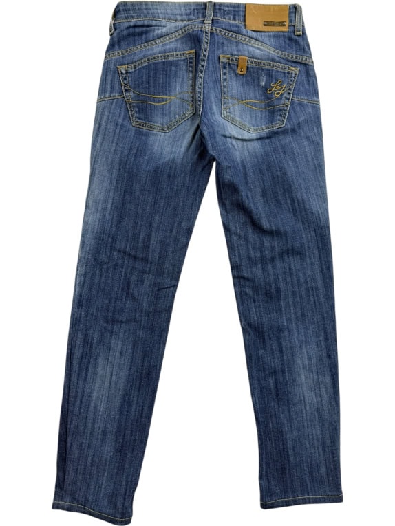 LIU JO Jeans Τζιν Παντελόνι VINTAGE Λογότυπο Μπλε Γυναικείο XS