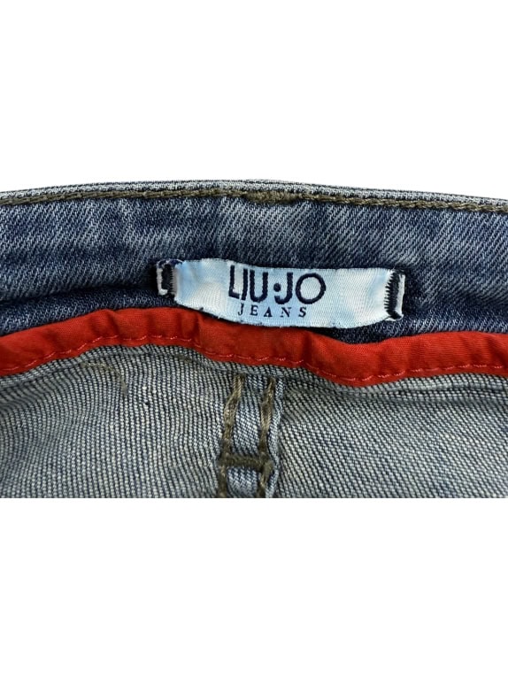 LIU JO Jeans Τζιν Παντελόνι VINTAGE Λογότυπο Μπλε Γυναικείο XS