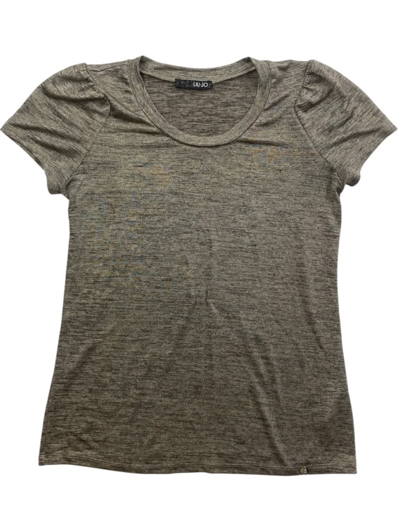 Liu Jo T-Shirt Melange Logo Χακί Γυναικείο M-L