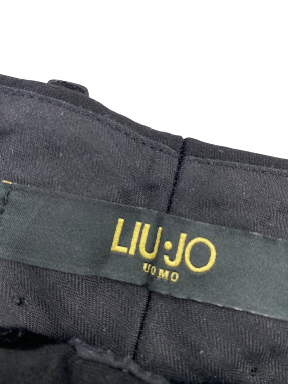 LIU JO UOMO Dress Trousers Smart Casual Logo Black Men’s XL