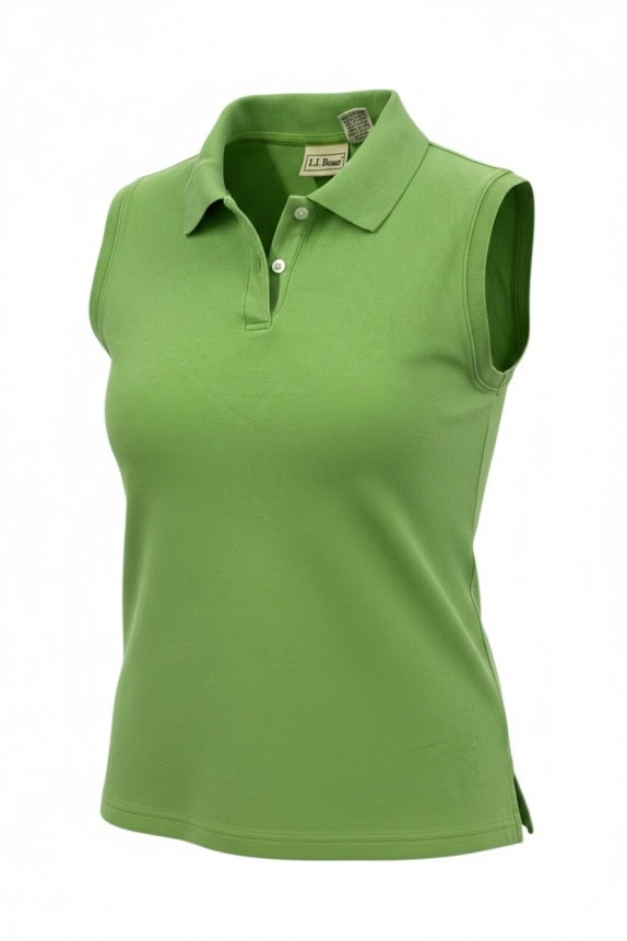 LL BEAN POLO SMANICATA CLASSIC VERDE DONNA PRE OWNED M