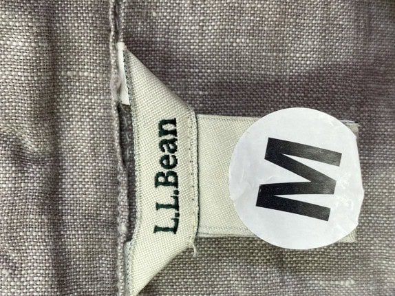 L.L. BEAN SHIRT MINIMAL GREY MEN PRE OWNED M