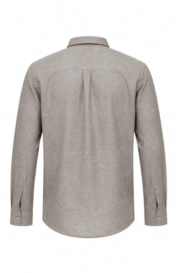 L.L. BEAN SHIRT MINIMAL GREY MEN PRE OWNED M