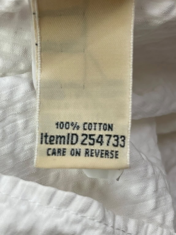 L.L. BEAN SEERSUCKER SHIRT WHITE WOMEN'S M