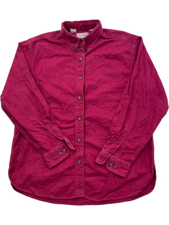 LL BEAN SHIRT VINTAGE FUCHSIA MALE M pre-owned