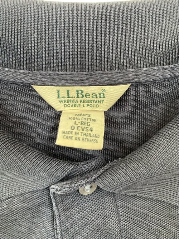 L.L.Bean Γκρι Μακρυμάνικο Polo Shirt