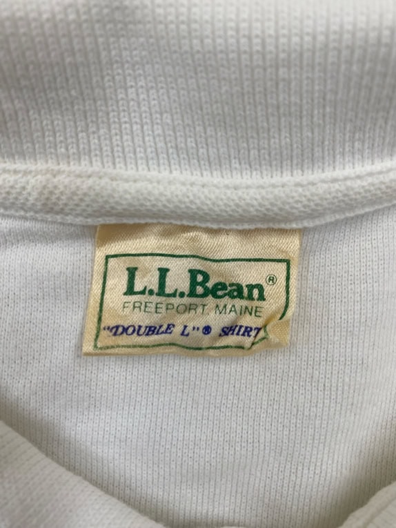L.L.Bean Polo a maniche lunghe bianco unisex L