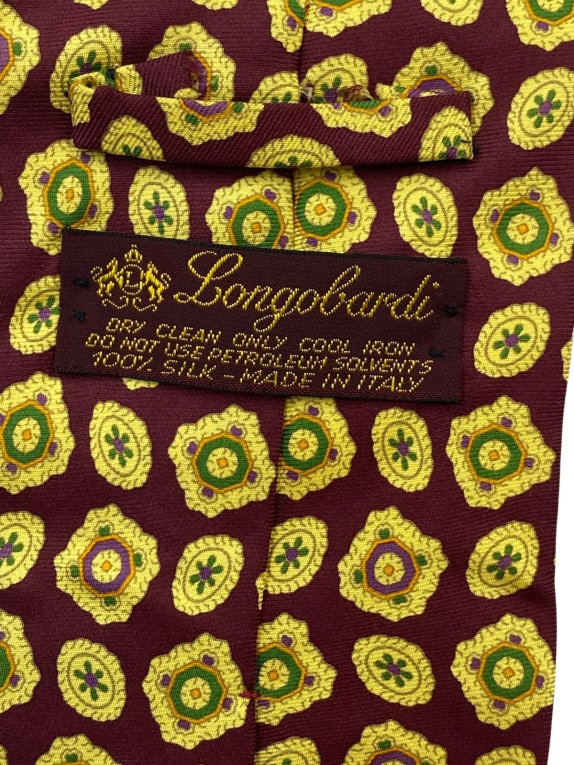 LONGOBARDI CRAVATTA VINTAGE BORDEAUX UOMO PRE OWNED