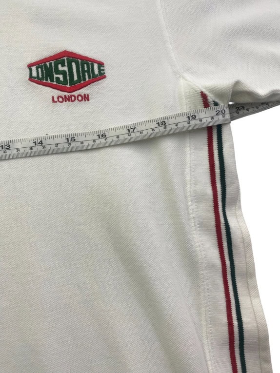 LONSDALE POLO SHIRT RETRO OFF WHITE ΑΝΤΡΙΚΟ PRE OWNED L