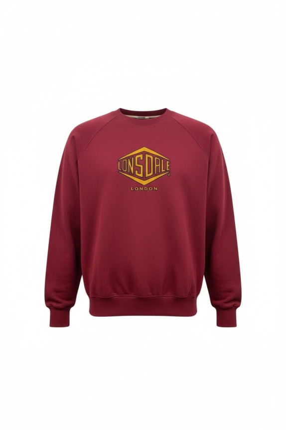 LONSDALE Sweatshirt Vintage Logo Bordeaux Ανδρικό M