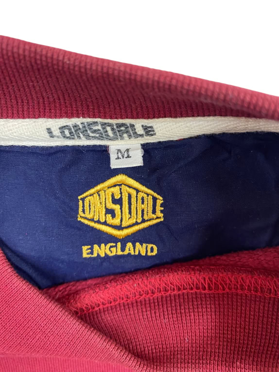 LONSDALE Sweatshirt Vintage Logo Bordeaux Ανδρικό M