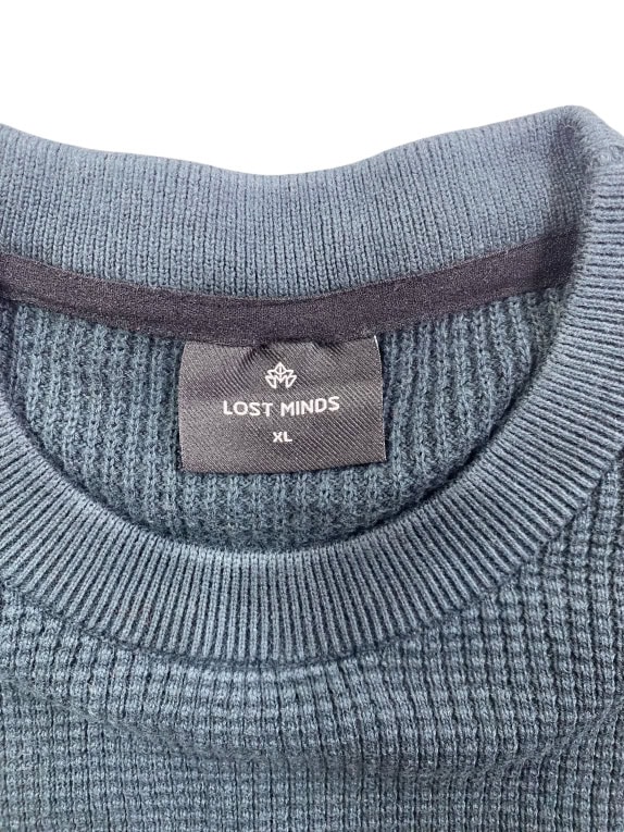 LOST MINDS Waffle Knit Sweater Petrol Green Men’s XL