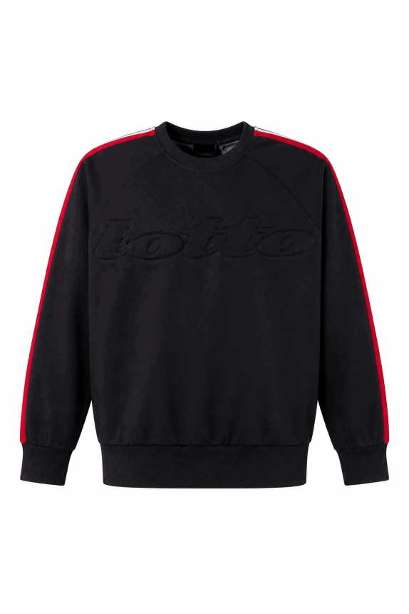 LOTTO CREWNECK JUMPER SPORTY BLACK AND RED ΑΝΤΡΙΚΟ PRE OWNED S