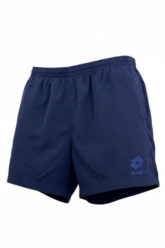LOTTO PANTALONCINI SPORTIVI STILE VINTAGE CON LOGO BLU DA UOMO L