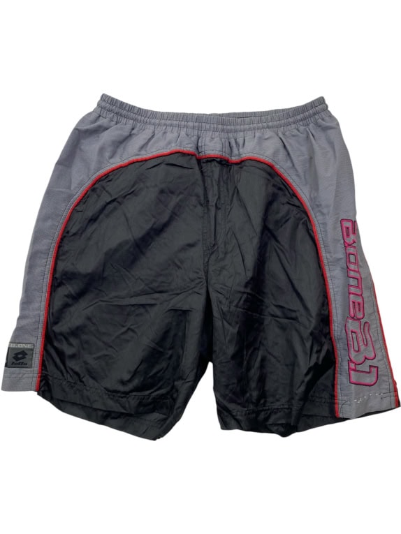 Lotto Σορτς Big Logo Μαύρο Γκρι Unisex XXL