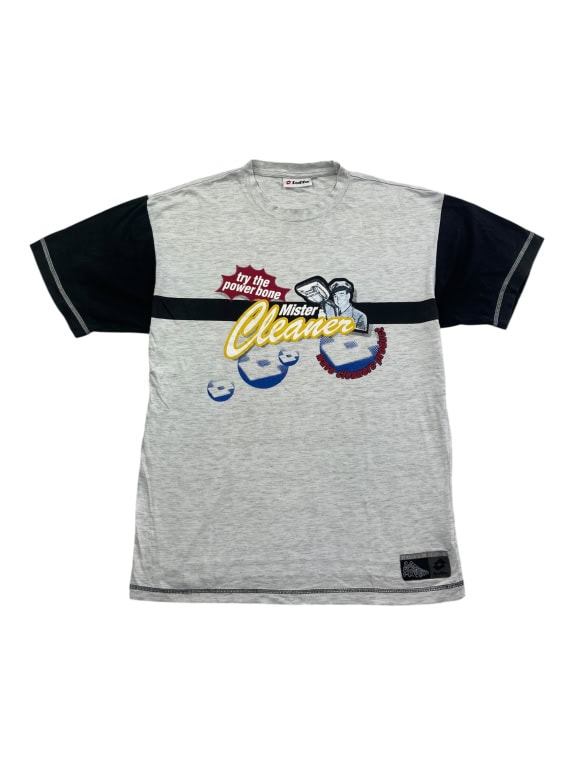 LOTTO T-SHIRT VINTAGE MISTER CLEANER ΓΚΡΙ/ΜΑΥΡΟ ΑΝΔΡΙΚΟ L