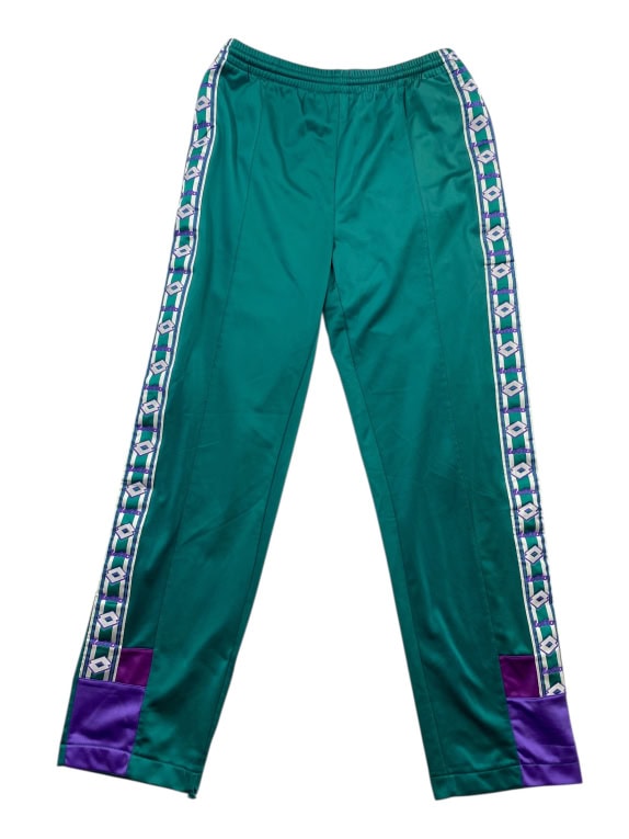 Lotto Vintage Pantaloni della tuta verdi da uomo S