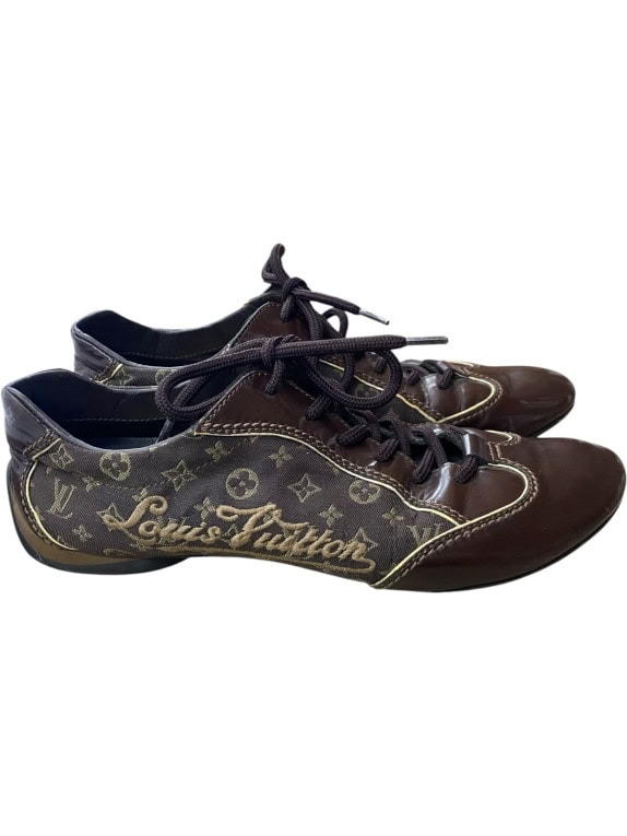 LOUIS VUITTON SNEAKERS MONOGRAM LOGO ΚΑΦΕ UNISEX 36